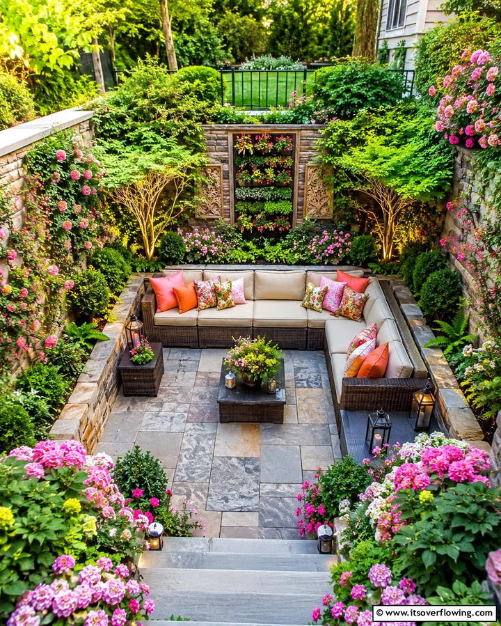 Garden Oasis Escape - 20 Sunken Patio Ideas for Cozy Outdoor Living