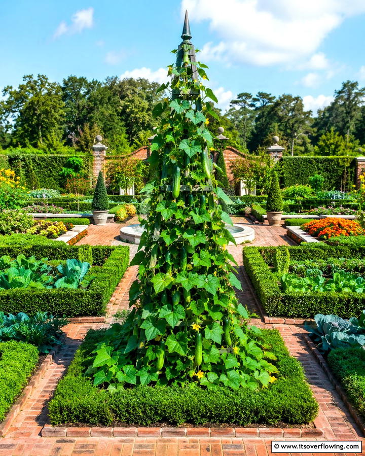 Garden Obelisk Trellis - 25 Cucumber Trellis Ideas for a Productive Garden