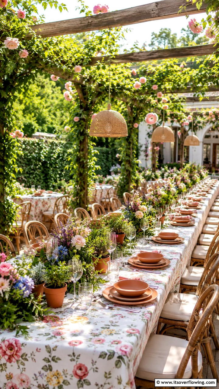 Garden Party Inspired Decor - 21 Wedding Table Decoration Ideas for Memorable Celebrations