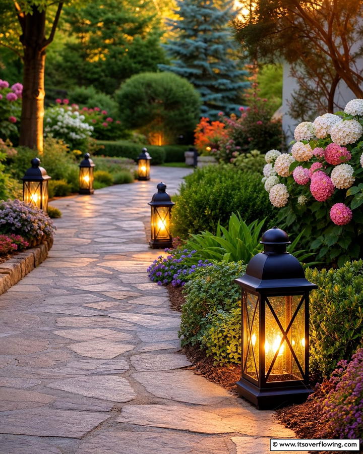 Garden Pathway Lanterns - 30 Lantern Decor Ideas for Indoor and Outdoor Spaces