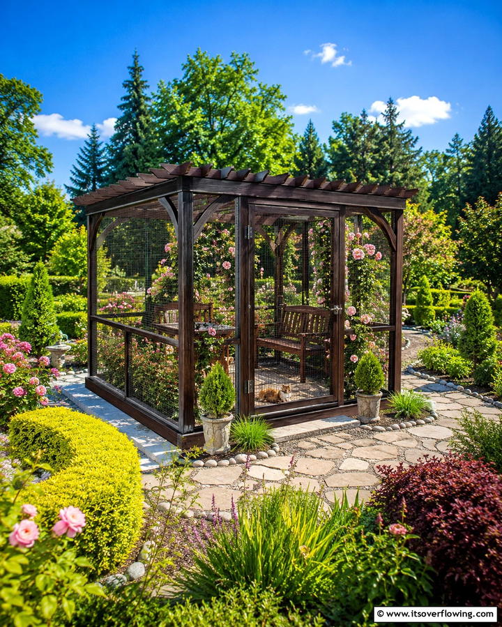 Garden Pergola Catio - 25 Outdoor Catio Ideas for Your Feline Friends