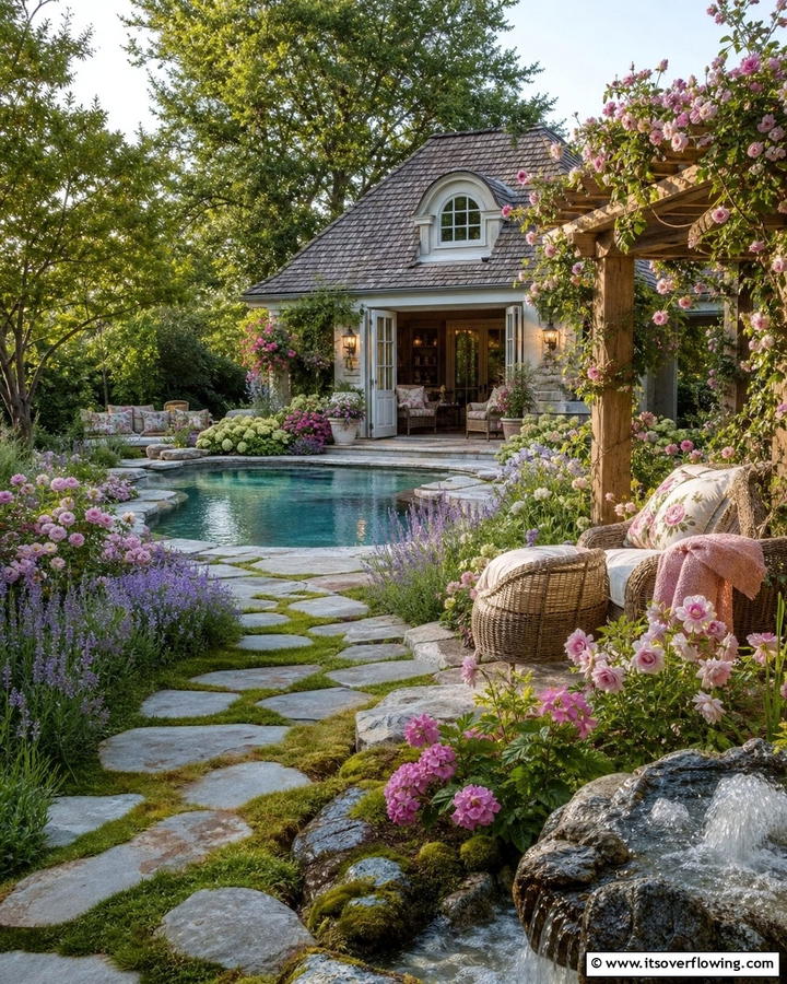 Garden Pool House Haven - 21 Pool House Concepts for Stylish Backyard Escapes & Storage