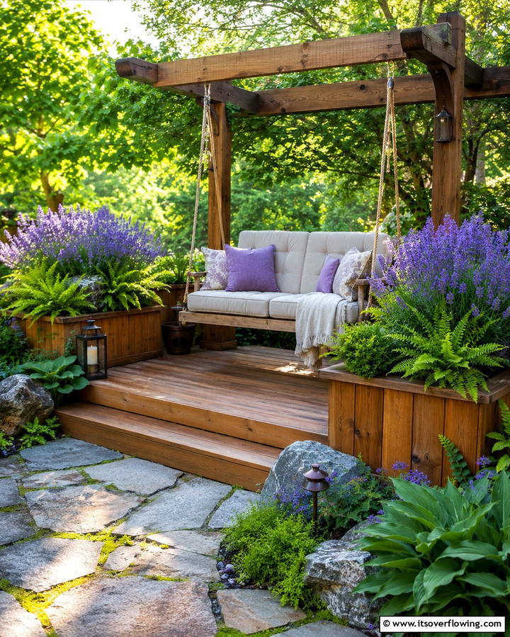 Garden Retreat Platform Deck - 30 Platform Deck Ideas to Elevate Your Backyard Design
