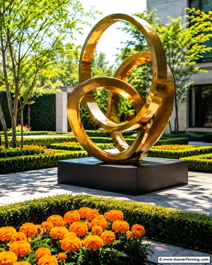 Garden Sculpture Commemoration - 30 50th Wedding Anniversary Ideas for Golden Love