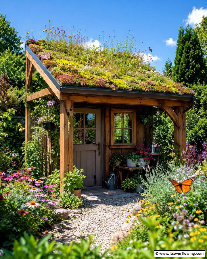 Garden Shed with Living Roof - 25 Garden Shed Ideas for Functional Outdoor Storage