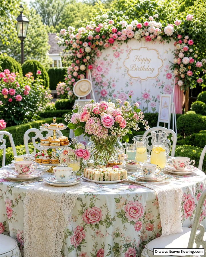 Garden Tea Party - 25 Backyard Birthday Party Ideas for Unforgettable Celebrations