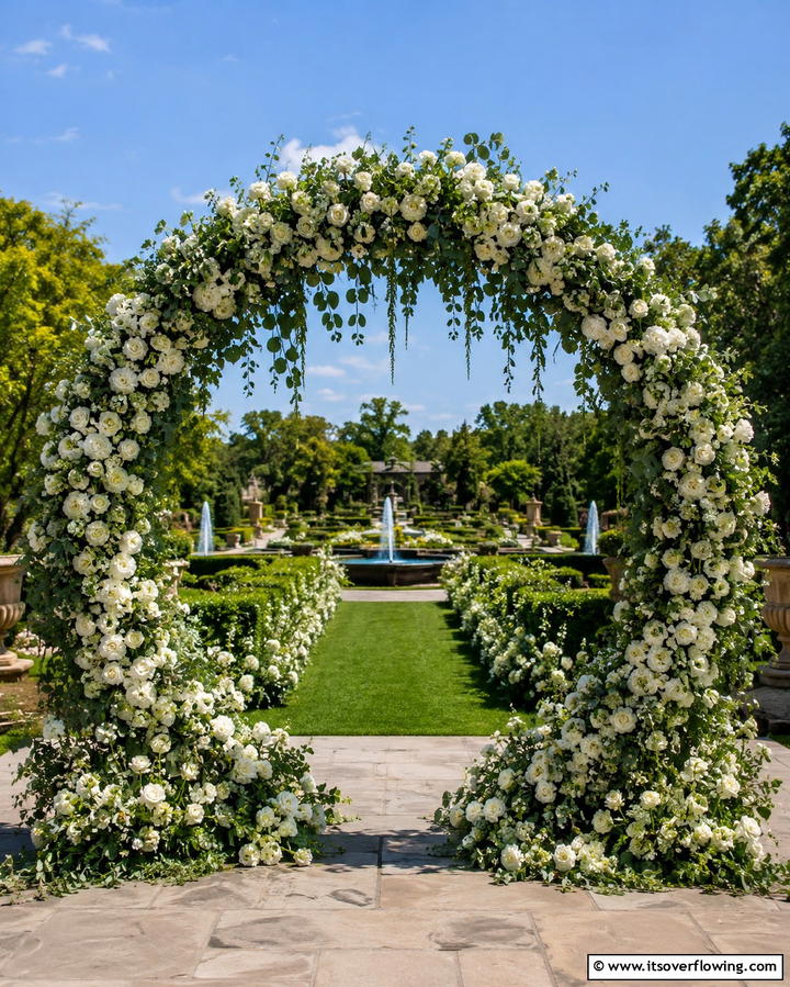 Garden Wedding Arch - 30 Timeless Classic Wedding Inspiration Ideas for Elegant Celebrations