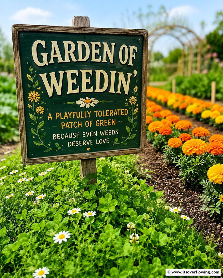 Garden of Weedin - 25 Funny Garden Sign Ideas to Add Humor to Your Yard