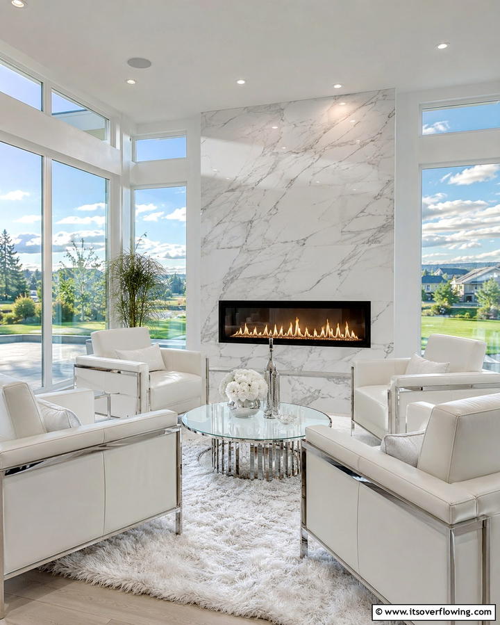 Gas Fireplace with Remote Control - 25 Sunroom With Fireplace Ideas for Cozy Gatherings