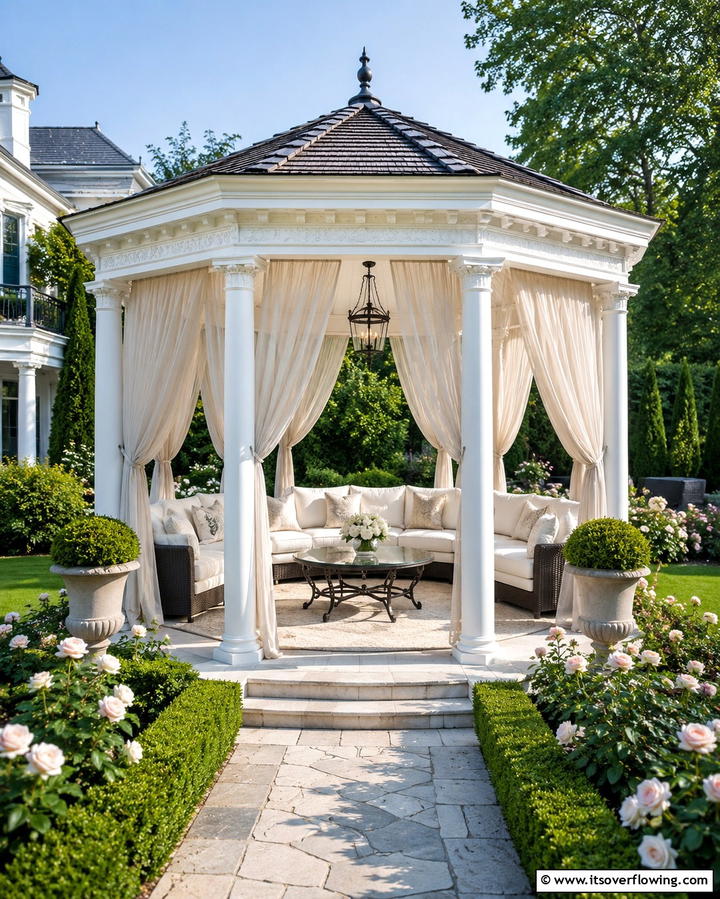 Gazebo with Curtains - 30 Creative Shade Ideas for Stylish Outdoor Comfort
