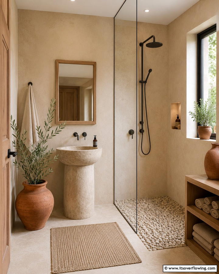 Gentle Earthy Tones - 30 Beige Bathroom Ideas for Timeless and Serene Design Schemes
