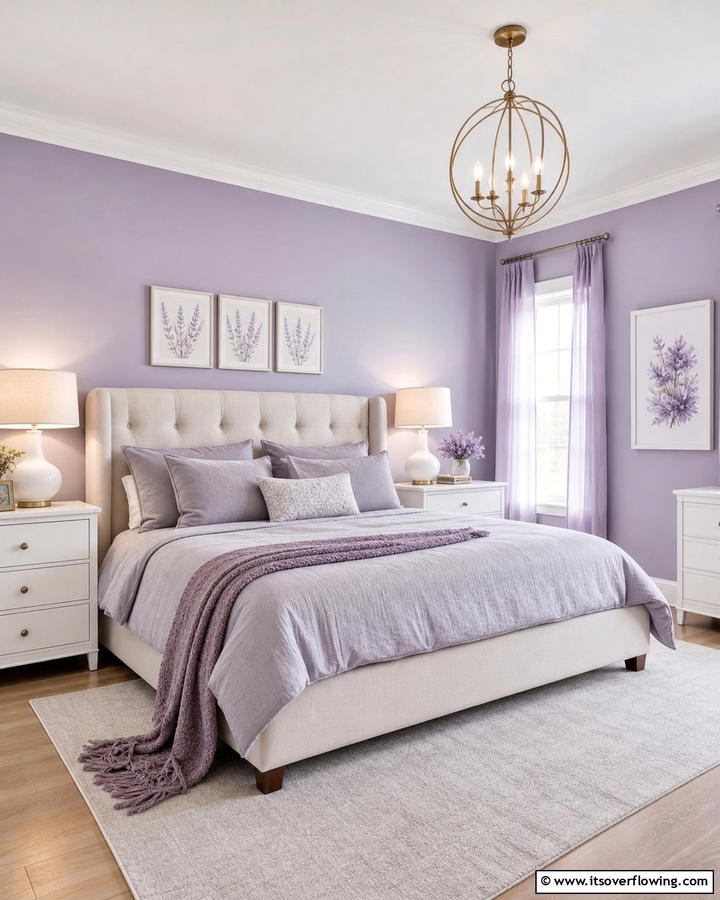 Gentle Lavender Haze - 25 Calming Paint Colors for a Relaxing Home