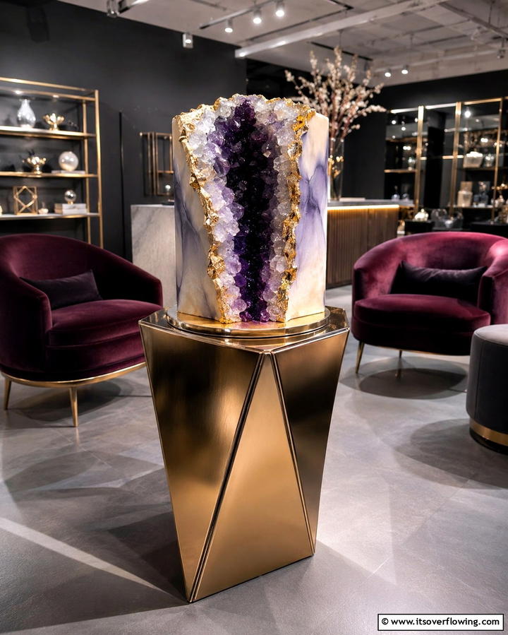 Geode Inspired CakeExact - 25 Small Wedding Cake Ideas for Intimate Weddings