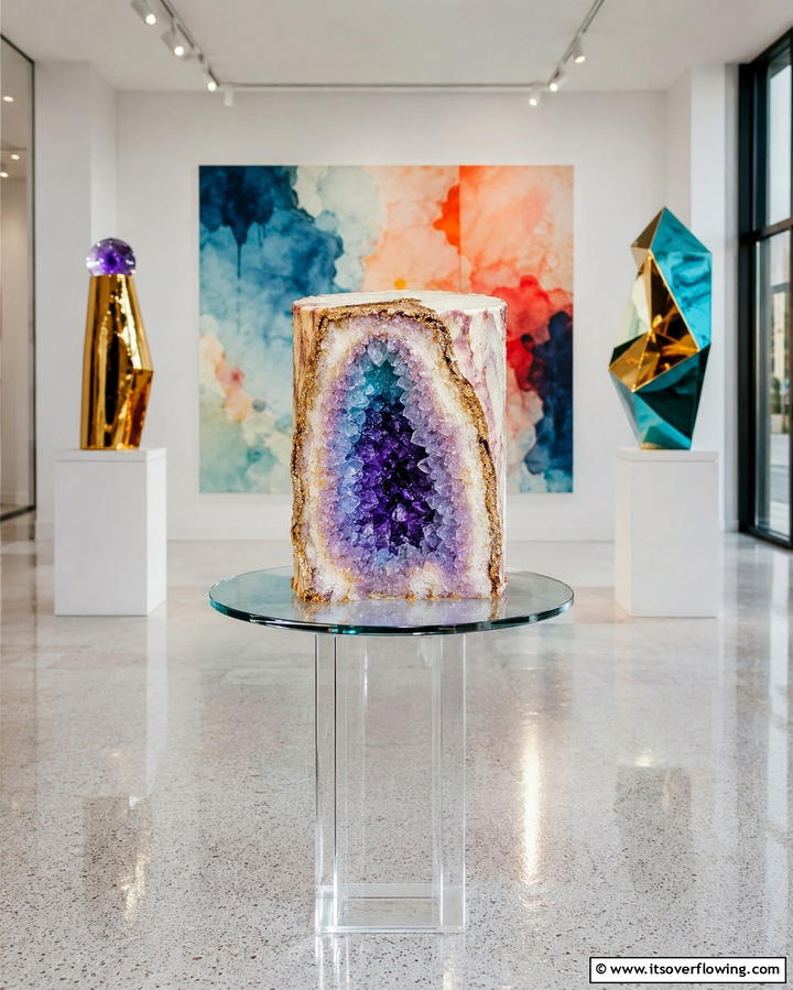 Geode Inspired CakeOne - 25 Small Wedding Cake Ideas for Intimate Weddings