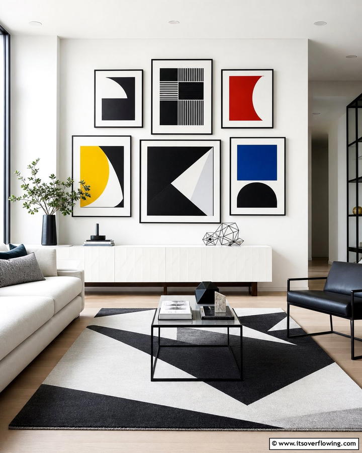 Geometric Art Displays - 21 Minimalist Interior Design Ideas for Simplified Living