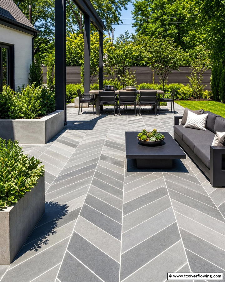 Geometric Bluestone Patio Patterns - 25 Beautiful Bluestone Patio Ideas for Outdoor Living