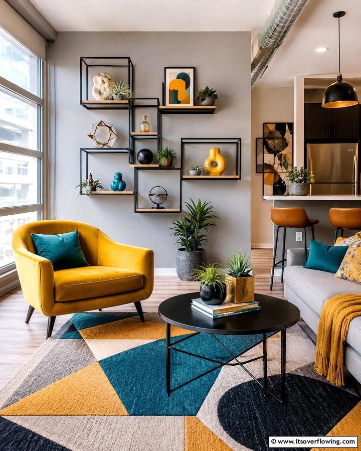 Geometric Floating Shelves - 25 Floating Shelves Ideas for Stylish and Functional Storage