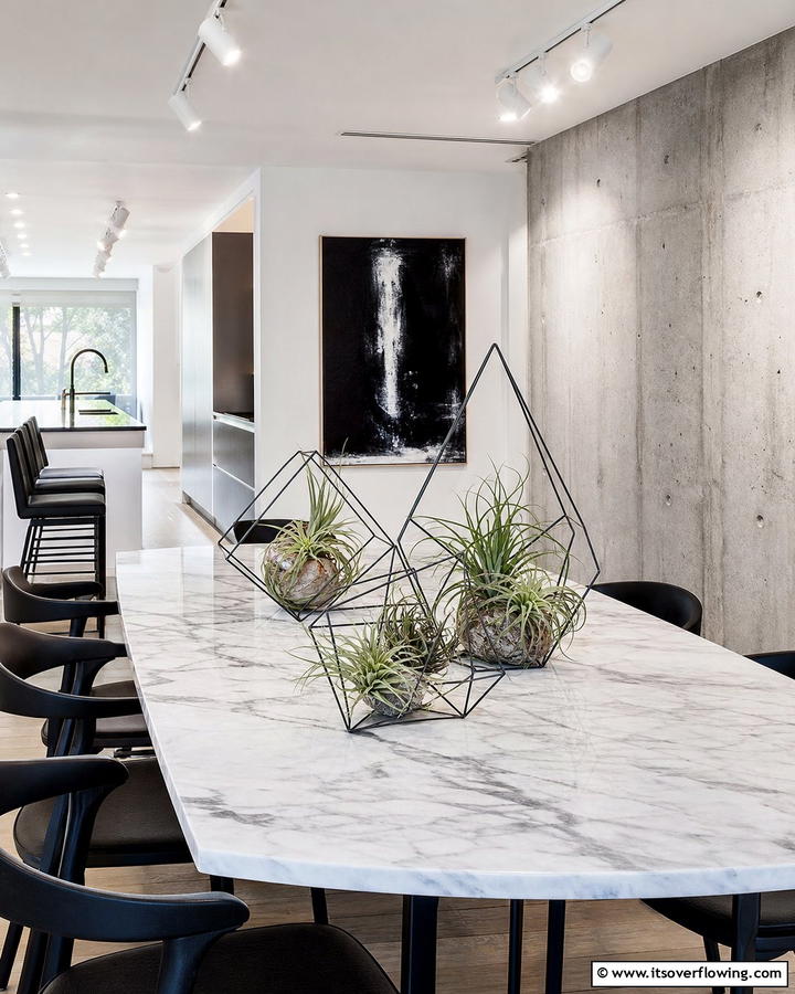 Geometric Metal Frames with Air Plants - 25 Centerpiece Ideas for Stunning Table Decor