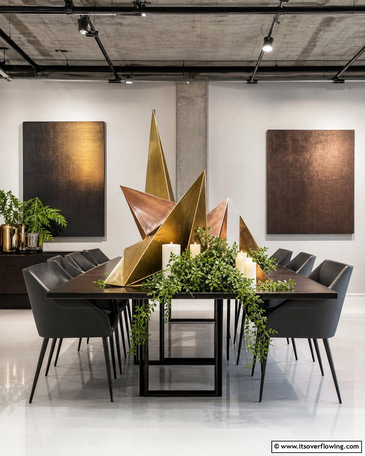 Geometric Metal Sculptures - 25 Centerpiece Ideas for Stunning Table Decor