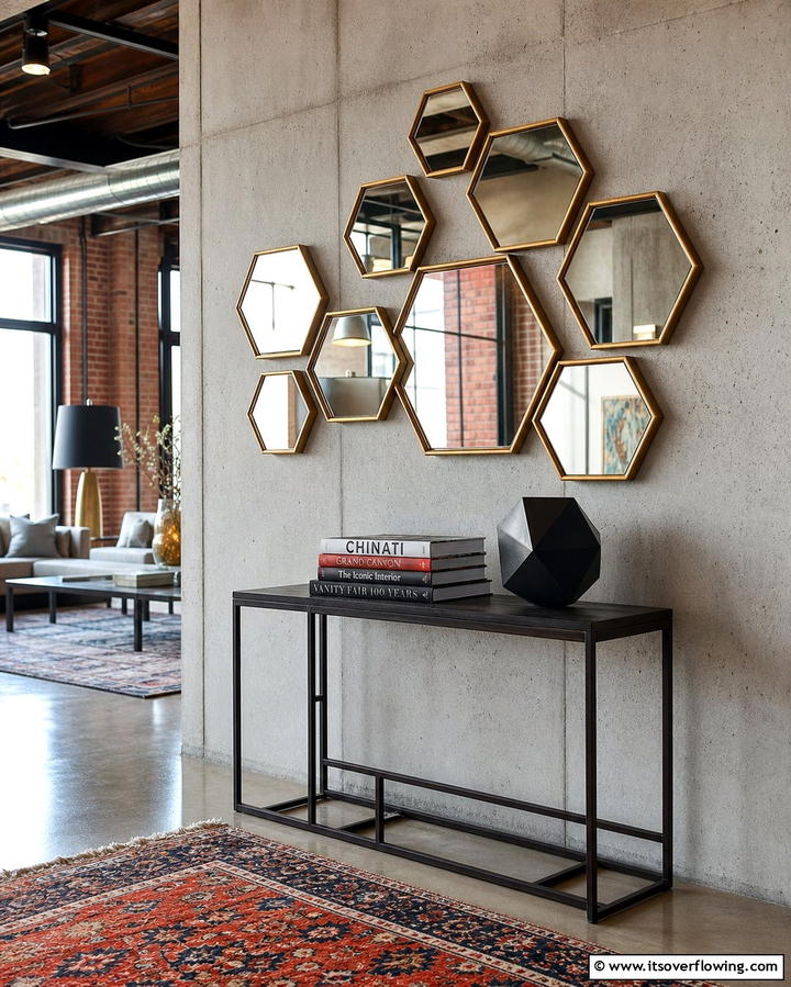 Geometric Mirrors - 25 Hallway Mirror Ideas for Stylish and Functional Spaces