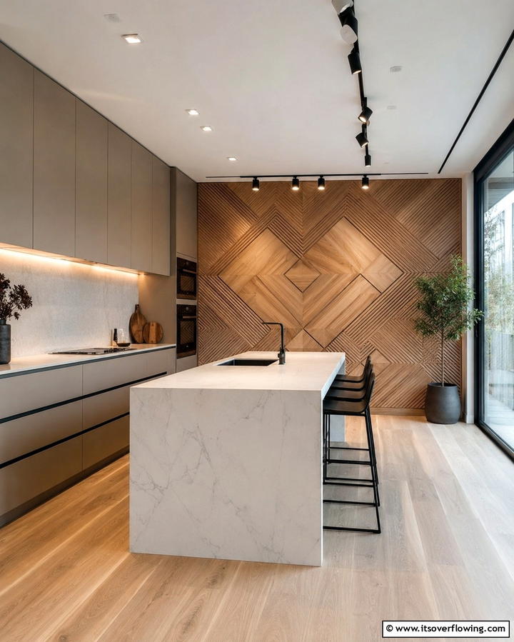 Geometric Paneling - 25 Kitchen Wainscoting Ideas for a Chic Upgrade