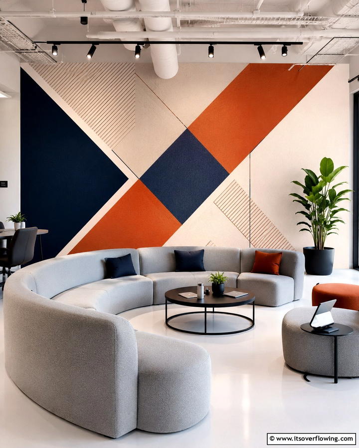 Geometric Pattern Mural - 25 Office Wall Murals to Inspire Creativity and Productivity