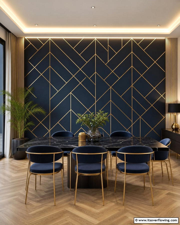 Geometric Pattern Wallpaper for a Modern Look - 25 Feature Wall Ideas to Transform Your Space