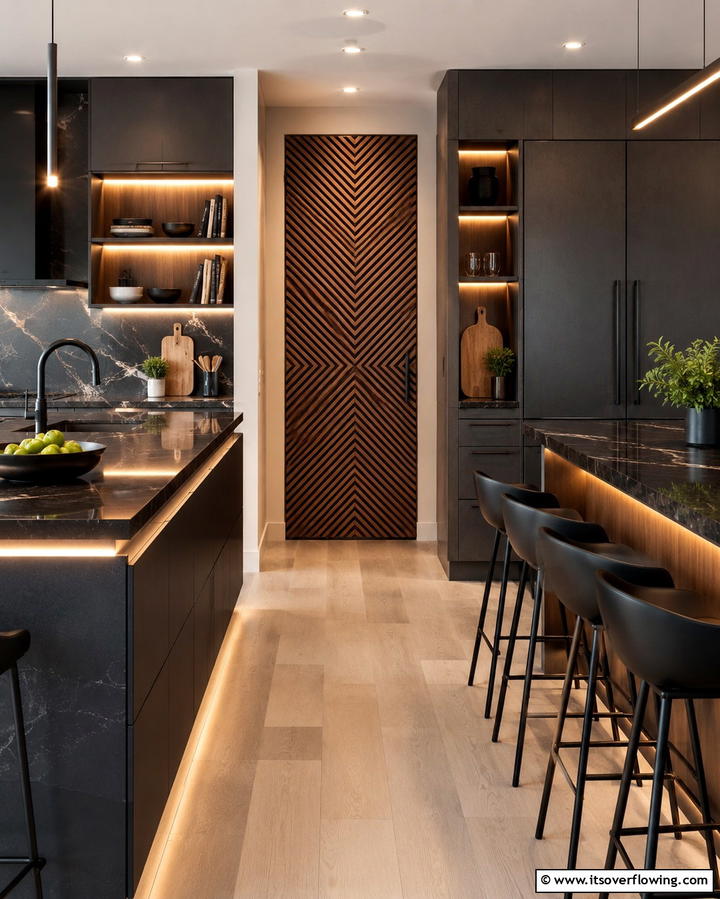 Geometric Patterned Doors for Visual Interest - 25 Kitchen Door Design Ideas to Enhance Your Space