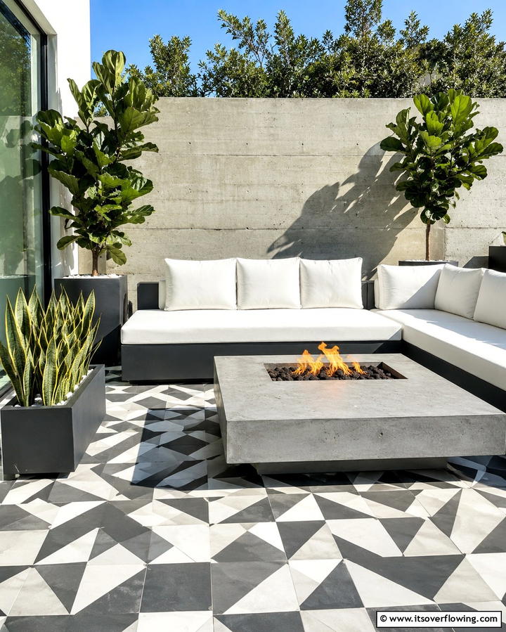 Geometric Patterned Tiles - 25 Patio Tile Ideas to Upgrade Your Outdoor Flooring