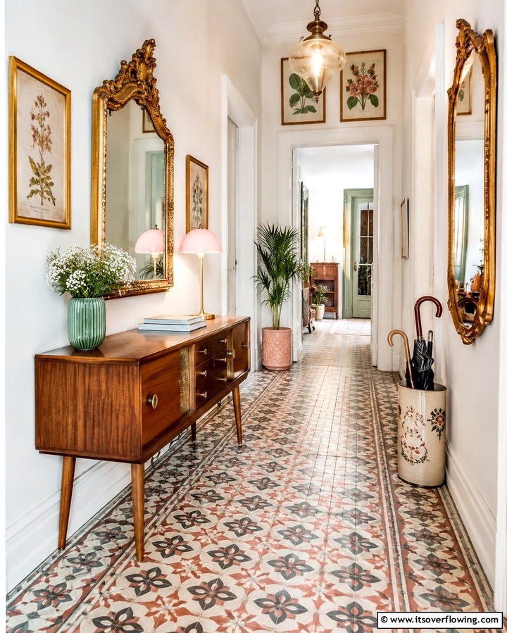 Geometric Patterns - 30 Hallway Decor Ideas to Maximize Narrow Spaces