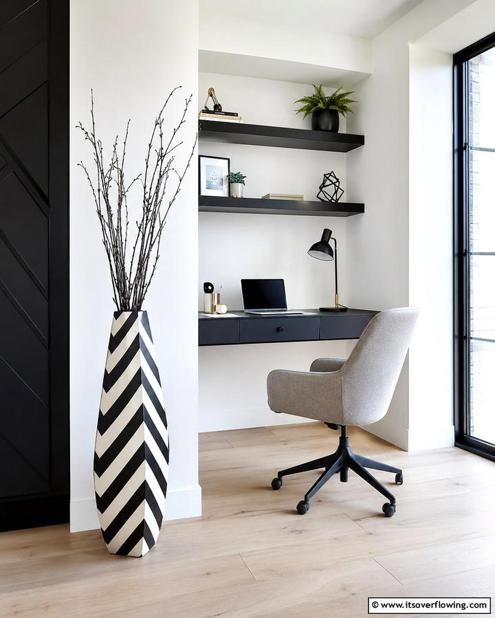 Geometric Patterns for Contemporary Style - 25 Large Floor Vase Decoration Ideas for Stunning Interiors