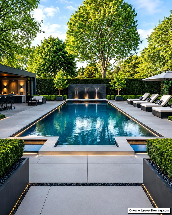 Geometric Pools - 25 Backyard Pool Ideas for Summer Fun and Relaxation