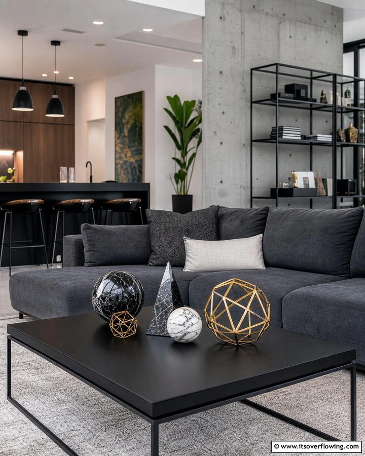 Geometric Sculptures - 20 Coffee Table Centerpiece Ideas for Stylish Living Rooms