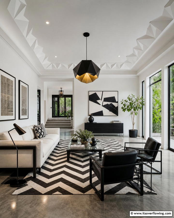 Geometric Shape Crown Molding - 21 Crown Molding Ideas to Elevate Interior Architecture