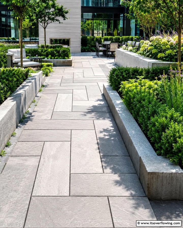 Geometric Stone Walkway - 20 Stone Walkway Ideas to Enhance Your Garden