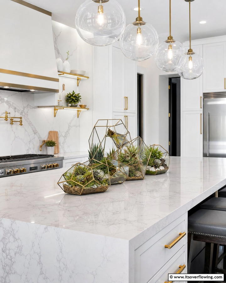 Geometric Terrariums - 20 Kitchen Island Centerpiece Ideas for a Stunning Look