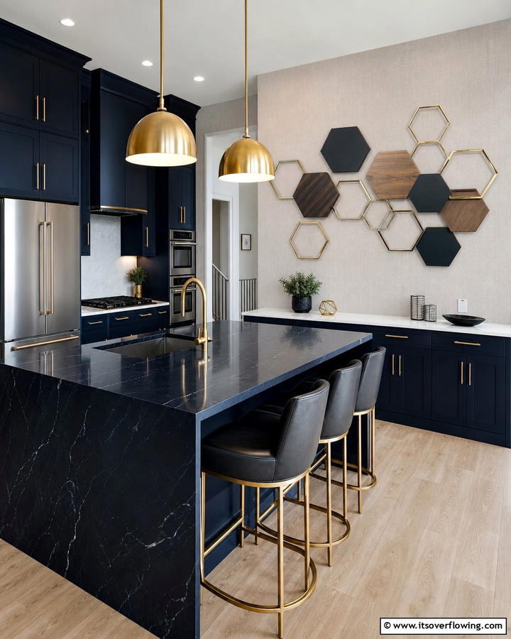 Geometric Wall Sculpture - 21 Kitchen Wall Decor Ideas for a Personalized Culinary Space