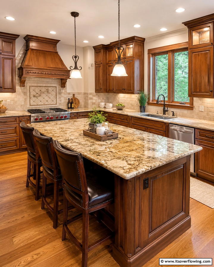 Giallo Ornamental Granite Countertops - 25 Granite Kitchen Countertop Ideas for Elegant Kitchens
