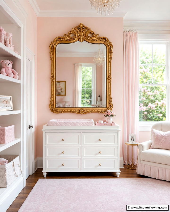 Gilded Mirrors - 25 Princess Nursery Ideas for a Magical Baby Room