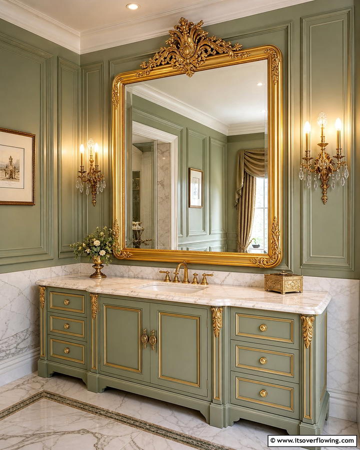 Gilded Mirrors - 25 Victorian Bathroom Ideas for a Luxurious Retreat