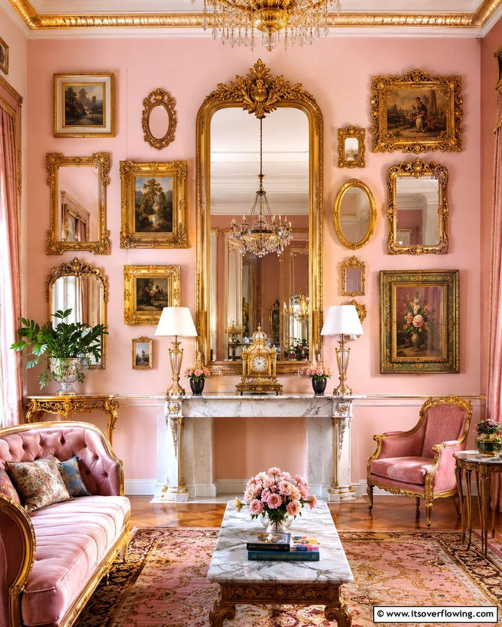 Gilded Mirrors and Frames - 25 Victorian Living Room Ideas for Elegant Spaces