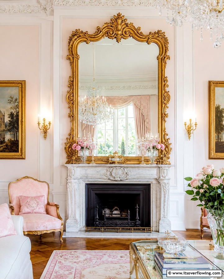 Gilded Mirrors for Added Elegance - 25 Victorian Living Room Ideas for Elegant Spaces