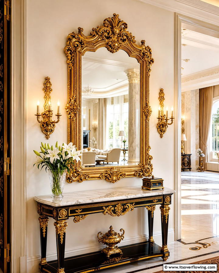 Gilded Mirrors for a Touch of Opulence - 25 Traditional Interior Design Ideas for Classic Homes
