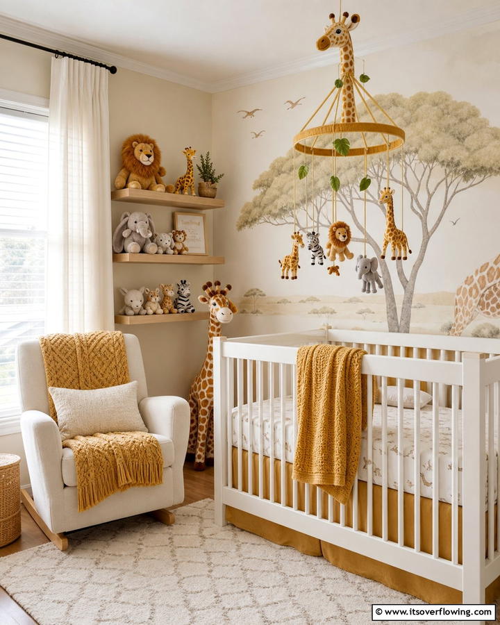 Giraffe Mobile - 20 Giraffe Nursery Ideas for a Fun and Whimsical Space