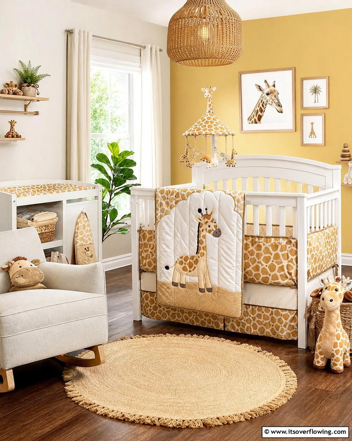 Giraffe Print Crib Bedding - 20 Giraffe Nursery Ideas for a Fun and Whimsical Space