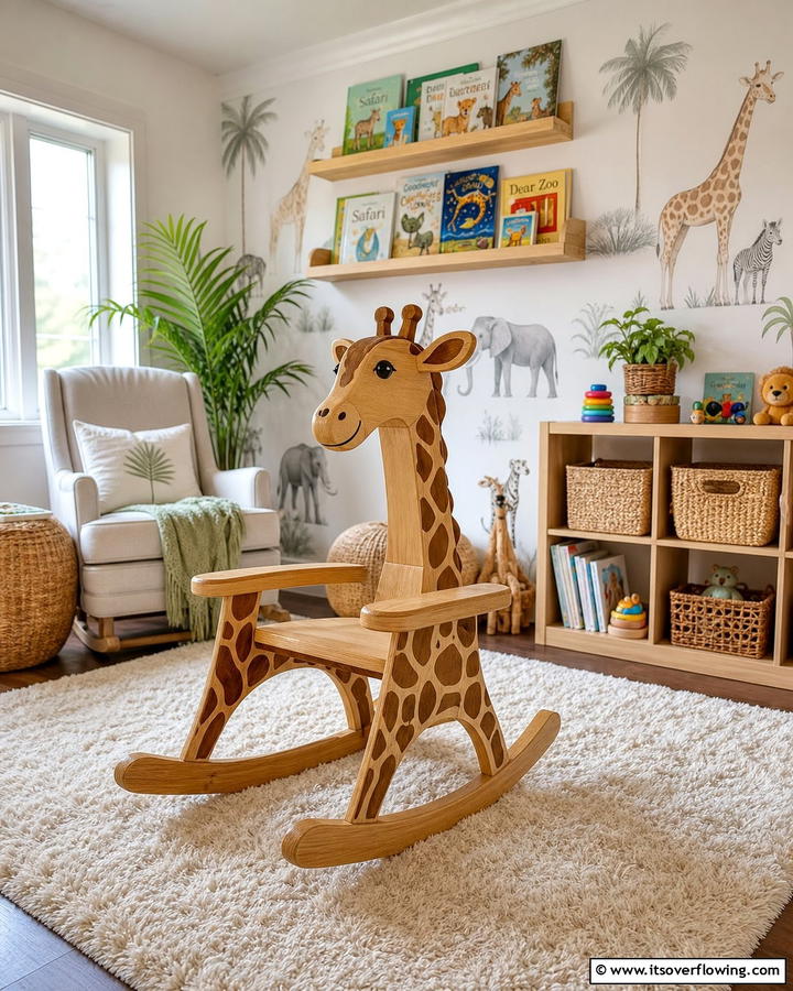 Giraffe Rocking Chair - 20 Giraffe Nursery Ideas for a Fun and Whimsical Space