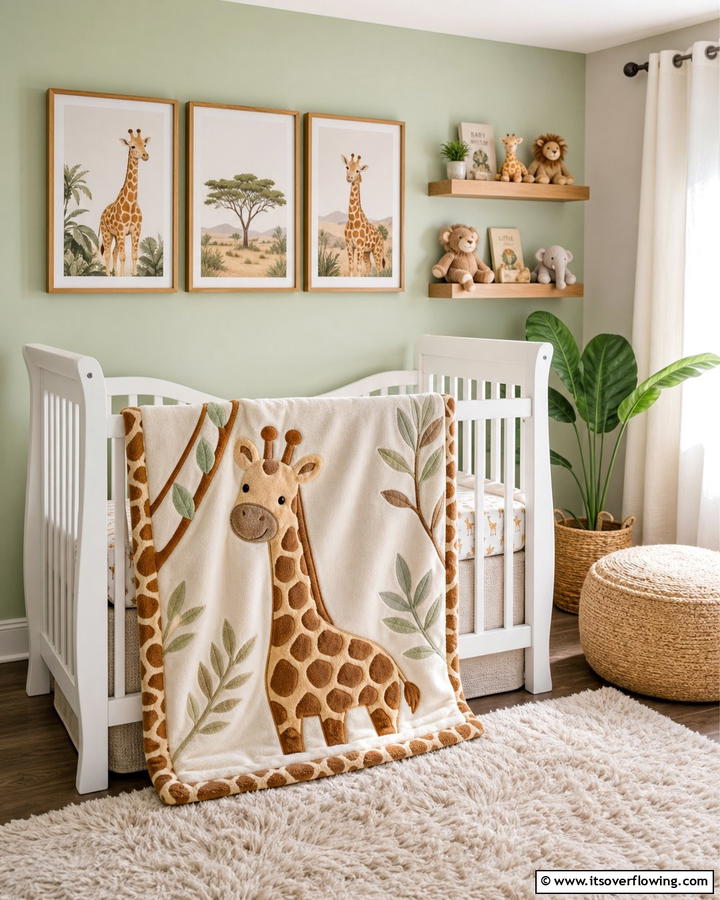 Giraffe Themed Baby Blanket - 20 Giraffe Nursery Ideas for a Fun and Whimsical Space