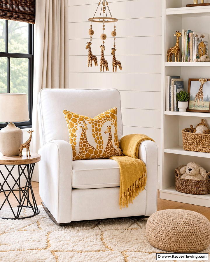 Giraffe Themed Throw Pillows - 20 Giraffe Nursery Ideas for a Fun and Whimsical Space