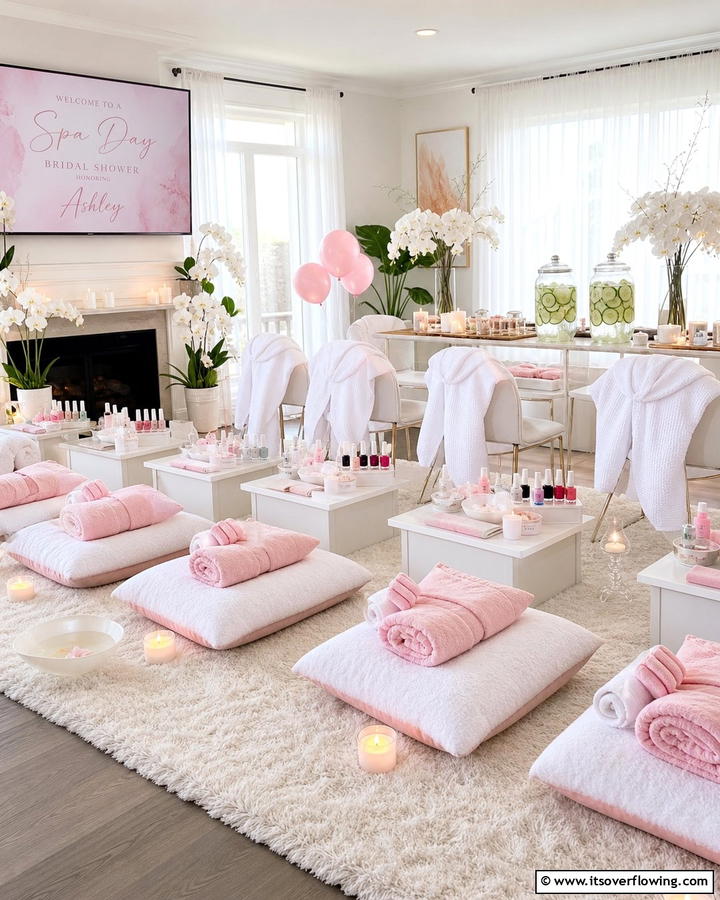 Glamorous At Home Spa Day - 21 Unique Bridal Shower Ideas for Memorable Celebrations