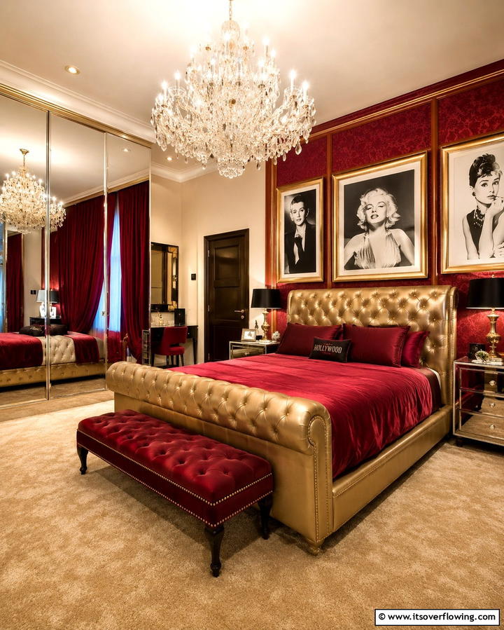 Glamorous Hollywood - 25 Aesthetic Room Ideas for a Stylish Space